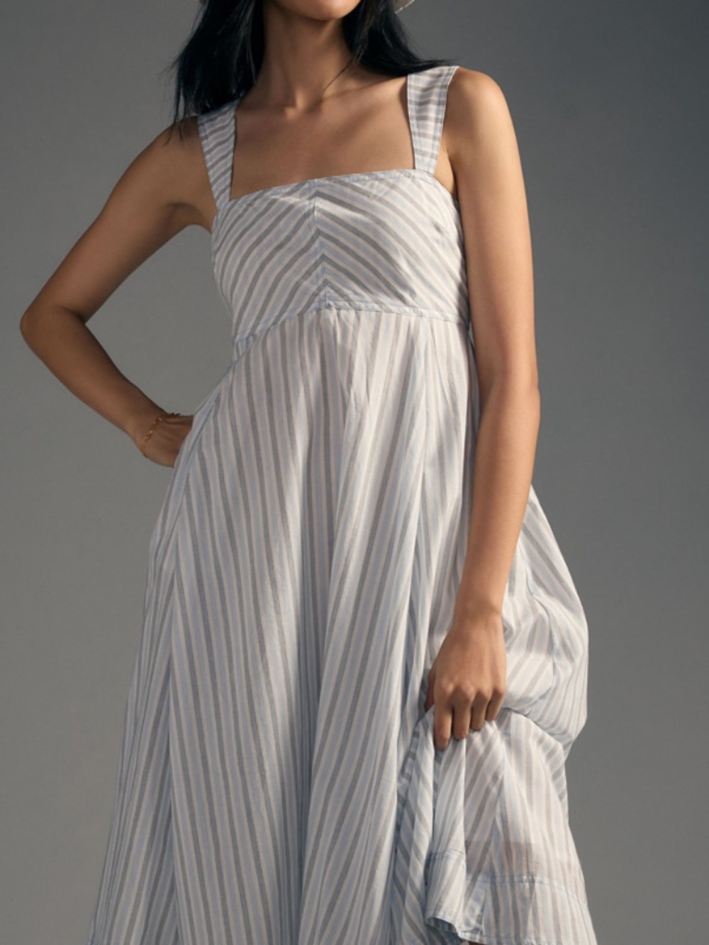 Anthropologie Pilcro Square neck midi babydoll dress